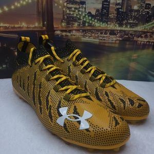 Under Armour Spotlight Lux MC Gold Mens Football Cleats Sz 13 NEW
